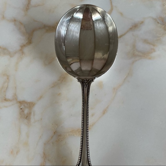 Antique Sterling Silver Serving Spoon - Picture 8 of 8